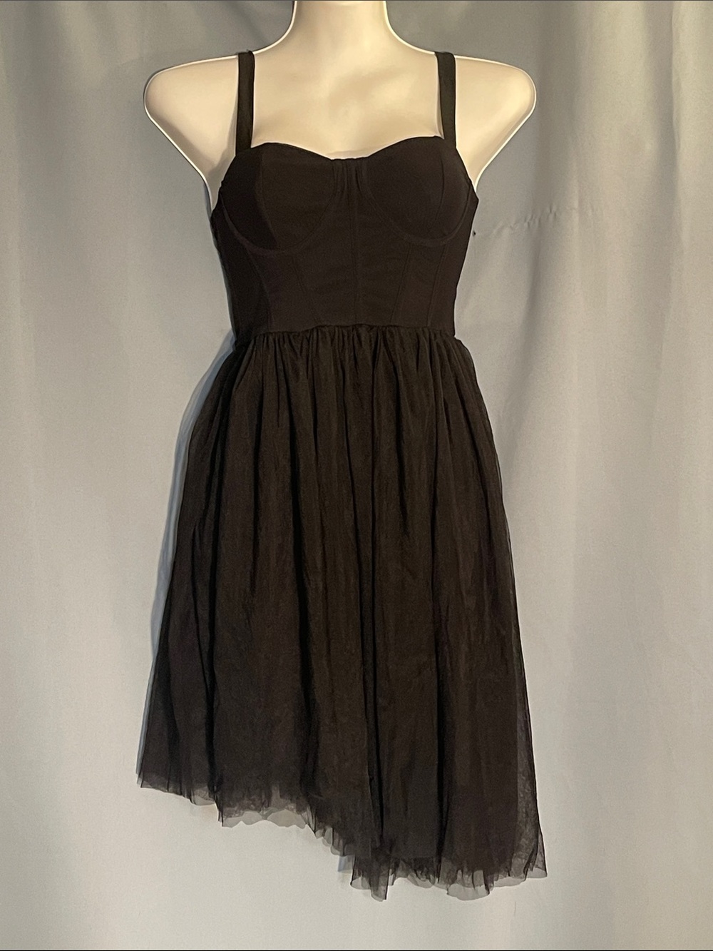 Women's Black Sleeveless Fit-and-Flare Dress